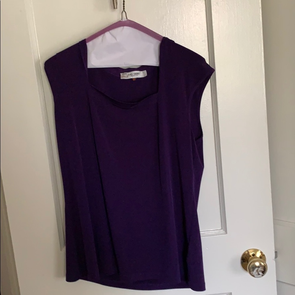 Jones Studio satin purple shell